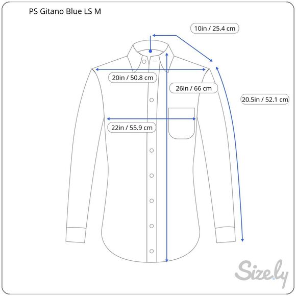 Vintage PS Gitano Womens Medium Blue Long Sleeve Button Up Chambray Shirt Sz M - Picture 2 of 9